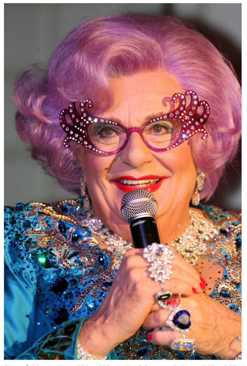 MAGAHist's tweet photo. Talking of things we LOVE 💖, How about a Lovely time line cleanser - A Big Tribute to the One &amp; Only Best Aussie of All Time Ever... The Delightful Dame herself 🥳 (Another reminder that sometimes Only a Comedian can Tell the Truth...) 
https://t.co/zc4v9AiVyw https://t.co/inrkNK2XmU