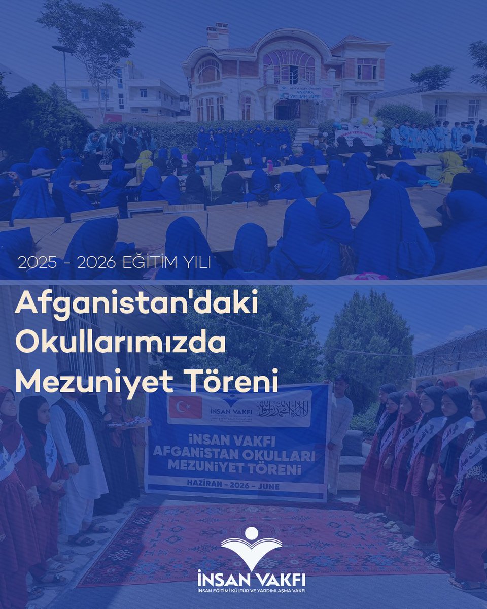 insanvakfi's tweet photo. Afganistan’daki Okullarımızda Mezuniyet Töreni🎈

🌱 İnsanlığın geleceğine yatırım yapmak, eğitime verilen destekle mümkündür!

Afganistan’daki yetim çocuklarımız için açtığımız okullarda eğitimlerini başarıyla tamamlayan öğrencilerimiz için mezuniyet töreni düzenledik. 🎓🕊️ https://t.co/LhBiEFb4mo