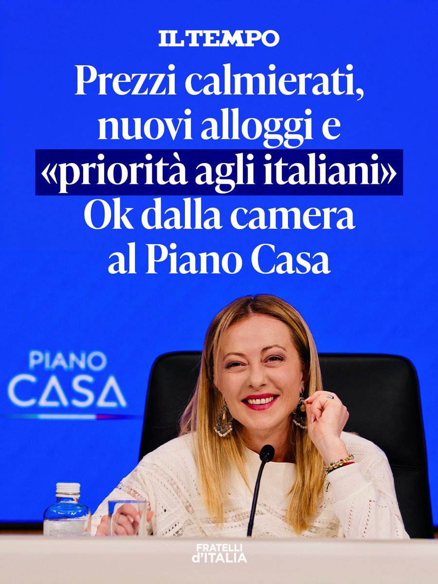 FratellidItalia's tweet photo. Primo via libera alla Camera al Piano Casa: priorità ai cittadini italiani nell’assegnazione degli alloggi, con un’attenzione particolare alle categorie più fragili e maggiormente esposte al disagio abitativo.

Non sorprende l’opposizione della sinistra. Del resto, sono abituati a contestare i provvedimenti che danno risposte, preferendo quelli che impongono sacrifici.