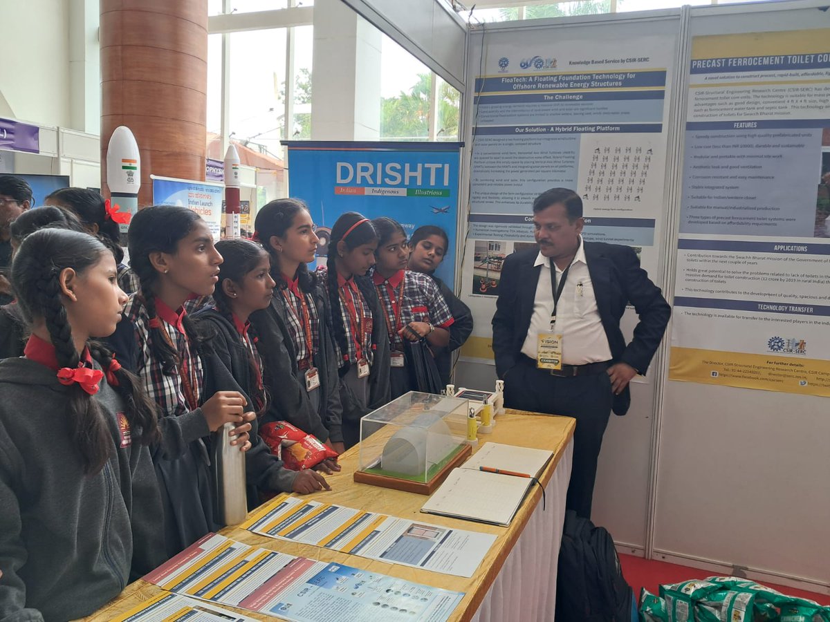 csir_serc's tweet photo. CSIR-SERC participated in the "2nd Vision Karnataka" mega exhibition during 23rd to 25th June 2026 at Belagavi, Karnataka. Shri. Jagadish Shettar Ji (Hon’ble Member of Parliament, Belagavi, Former Chief Minister of Karnataka) visiting CSIR-SERC exhibits @CSIR_IND @CsirJigyasa https://t.co/TlR5d5oJuS