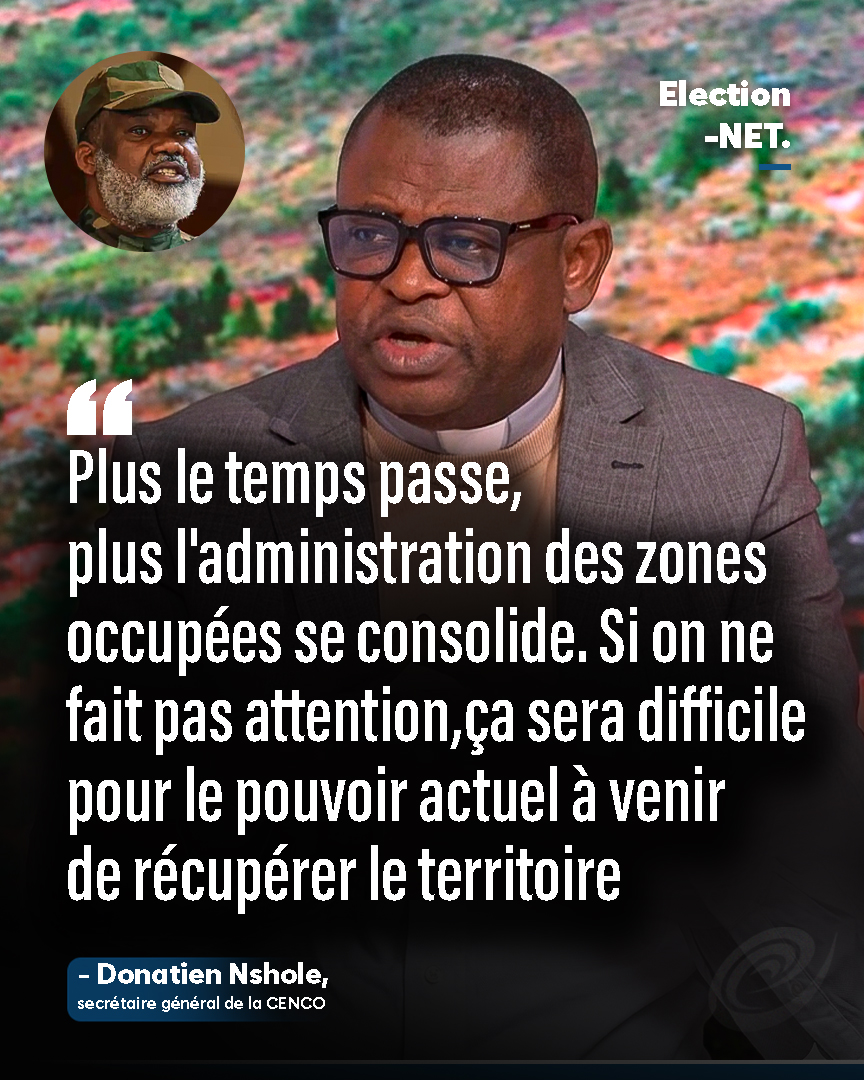 ElectionNet's tweet photo. #RDC : « Plus le temps passe, plus l'administration des zones occupées se consolide. Si on ne fait pas attention, ça sera difficile pour le pouvoir actuel à venir de récupérer le territoire. » — Mgr Donatien Nshole, secrétaire général de la CENCO.

Dans une déclaration publique, Mgr Nshole alerte sur la consolidation des administrations dans les zones occupées en RDC et appelle les autorités à agir rapidement pour préserver l’intégrité territoriale. Son message souligne l’urgence d’une réponse politique et humanitaire coordonnée.

Qu'en pensez-vous ? 🤔

#RDC #CENCO #DonatienNshole #Territoire #Sécurité #Politique