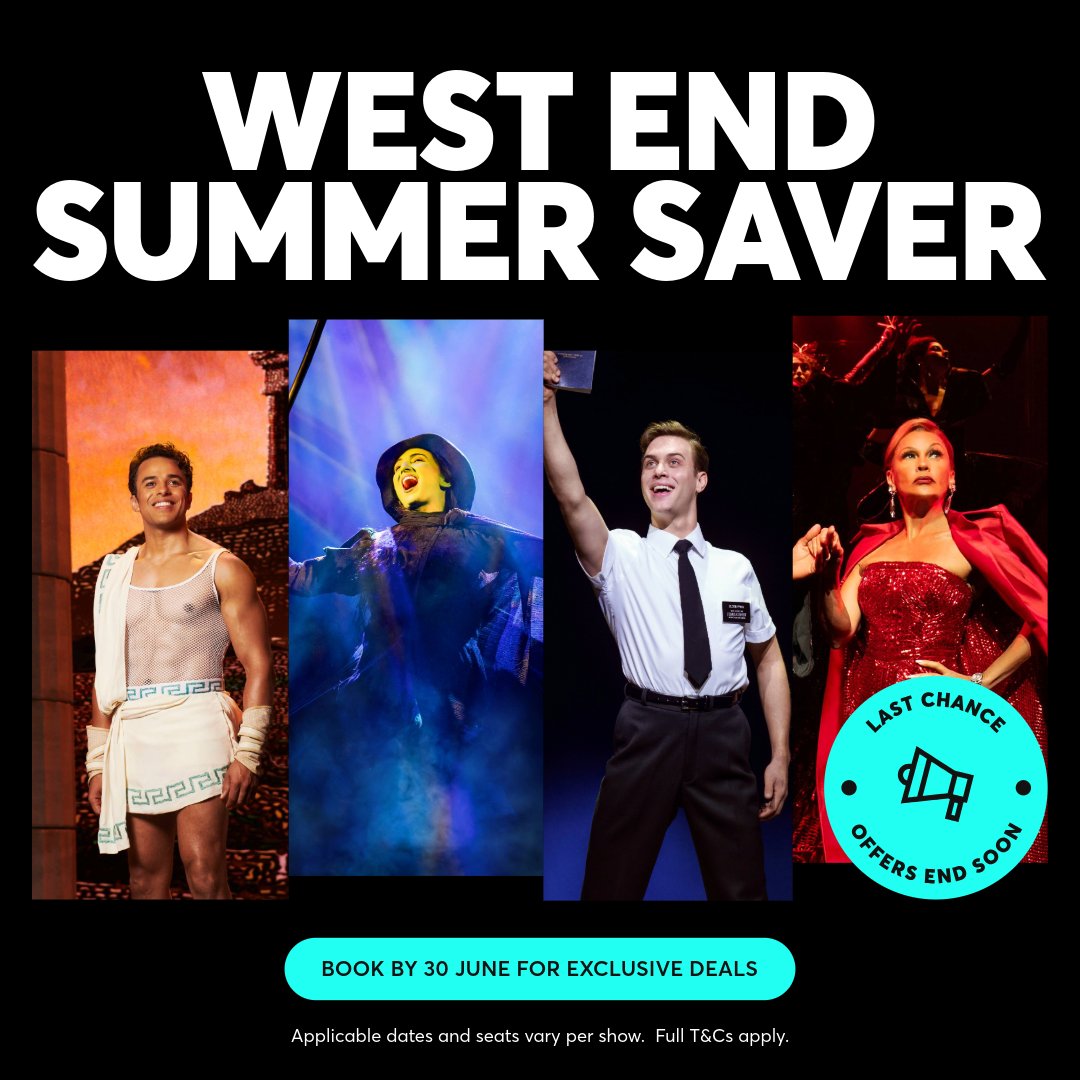 TicketmasterUK's tweet photo. 🚨LAST CHANCE TO SAVE! 🎭

There's only one week left to save up to 51% on selected West End shows, including The Devil Wears Prada, Disney's Hercules, Sinatra the Musical, Beetlejuice and many many more!

🎟️See all offers here >> https://t.co/mgnhpgwzPx https://t.co/hdqGTNbbAO
