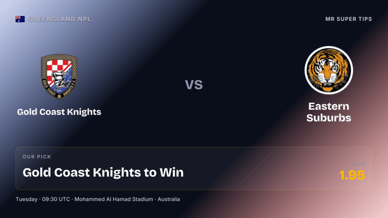 mrsupertips's tweet photo. 💥 Australia Queensland NPL super tip! 💥

✅ Single
⏰ 9:30am UTC
🌍 Australia Queensland NPL
⚽️ Gold Coast Knights vs Eastern Suburbs ⚽️
🔮 Gold Coast Knights to win
💰 Bet £10, win £19

All aboard! 🚂

Tag a friend who needs this! 👇

#SuperTip #BettingTips #Football #Winner https://t.co/iTu3ikPOLq
