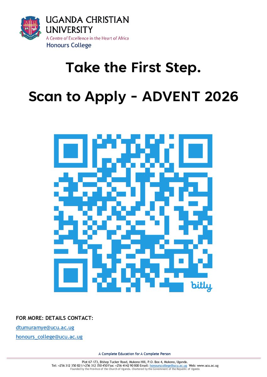 UCU_Honours's tweet photo. What if university was about becoming the person your community needs, not just the professional you want to be?

Join a community of scholars, leaders, and changemakers.

Apply here: https://t.co/4fDu9uQFIt

Applications for Advent 2026 are now open.
Deadline: 30th June, 2026 https://t.co/Ub8YKp0Mfw