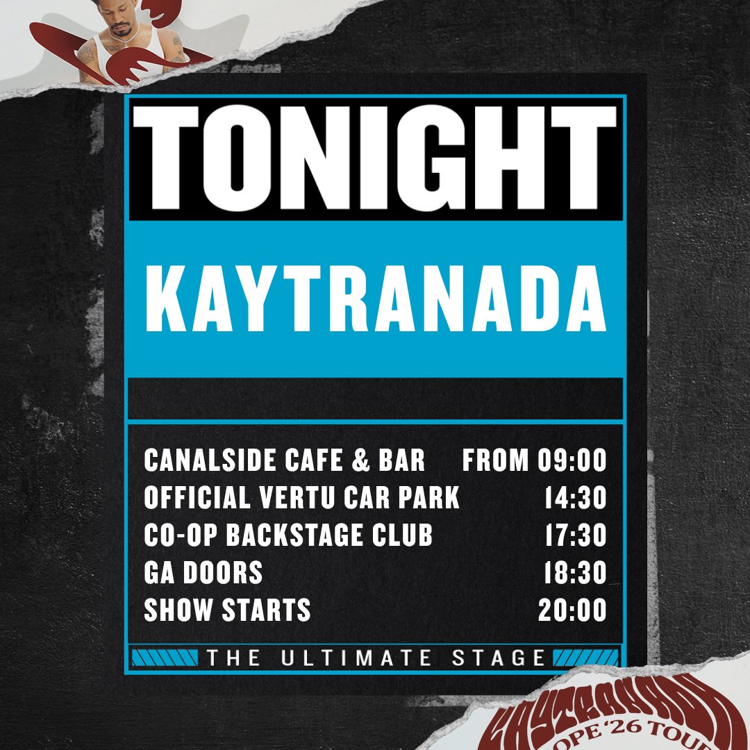 TheCoopLive's tweet photo. Know before you go to Kaytranada 🔥

🚗 Book a spot in the Official Vertu car park: https://t.co/ozXboFsNh7

🪩 Co-op Backstage Club opens from 17:30 for your pre-show warm-up. Enjoy early entry, private bar, photobooth, merch store and more! Upgrade now: https://t.co/neX2eA5Qog https://t.co/wvlNMLnBsp
