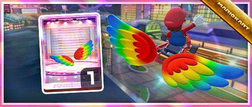 mariokarttourEN's tweet photo. The Spotlight Shop for the first half of the tour includes Donkey Kong (Gladiator), the Chain Chomp Chariot kart, and the Rainbow Flappy Wings glider! #MarioKartTour https://t.co/qdOZkh5Xmx