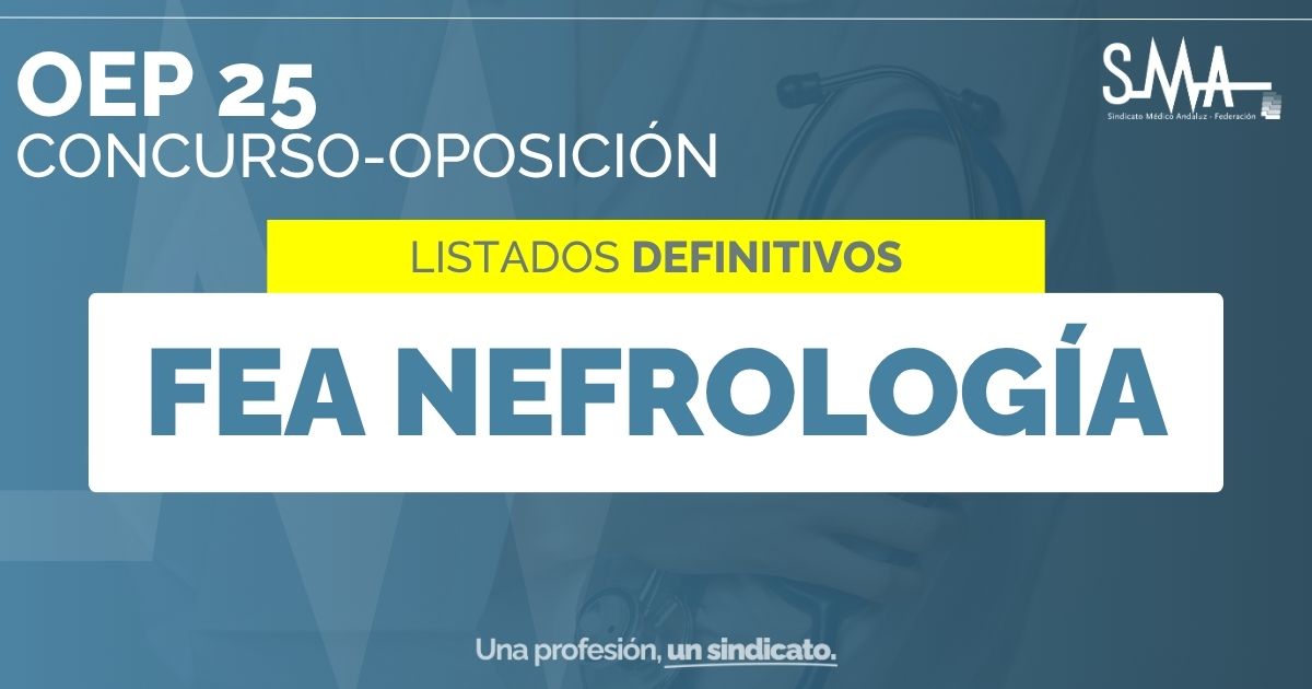 smandaluz's tweet photo. 🟦 OEP 25: Publicados listados definitivos de aspirantes que superan la fase de concurso-oposición para:

📌 FEA Nefrología

Más información en ➡️ https://t.co/Um5OMeZvnX https://t.co/VnOMJQDDsk