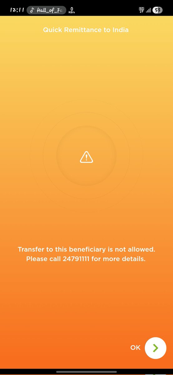shadabhamdan's tweet photo. @BankDhofar i want to transfer money to my indian account but its showing this what's the problem ? https://t.co/mqhlamsyNm