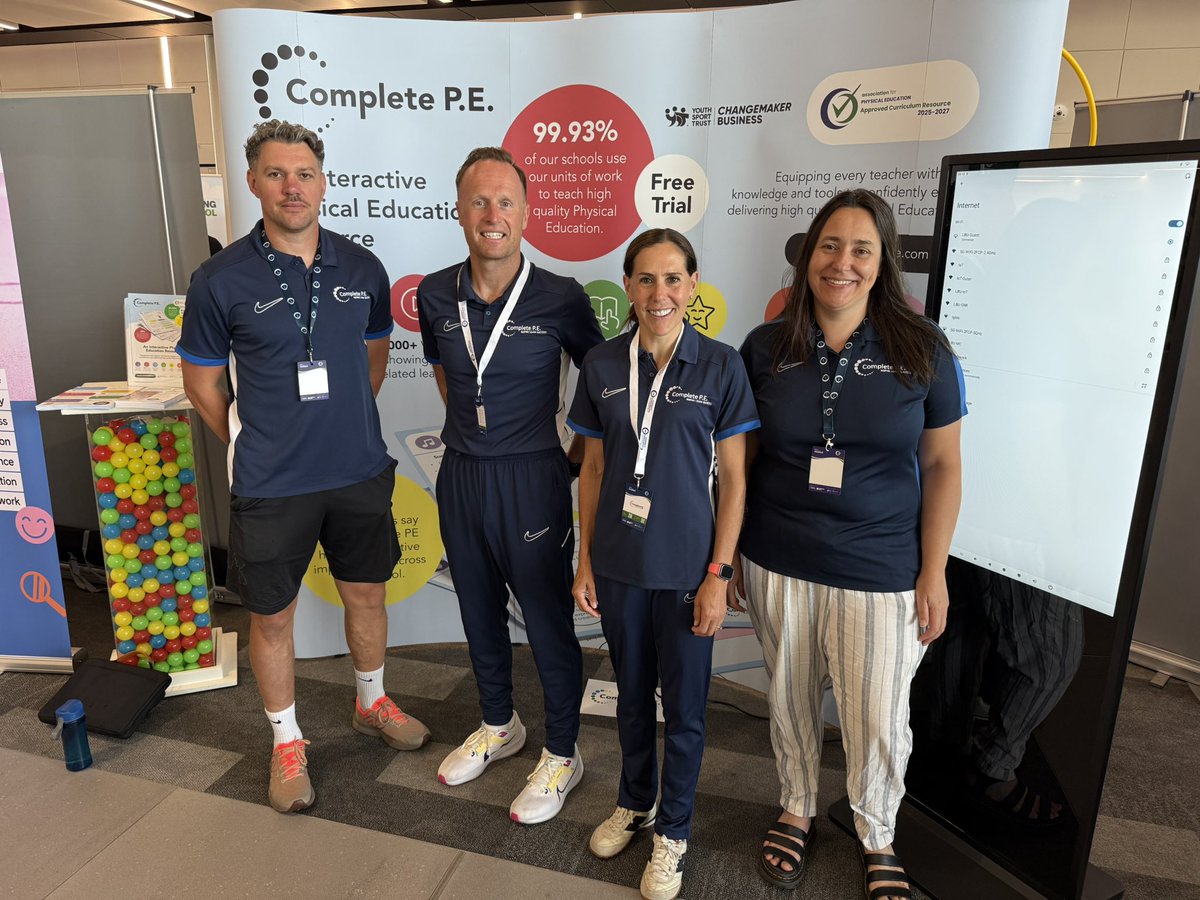 Complete_PE's tweet photo. We’re at the @afPE_PE conference today.

Great to connect, learn and share ideas with so many passionate professionals.

Have a great day everyone. 👋

#afPEConference2026 #MakingBetterTeachers https://t.co/mpt5DgzbHV