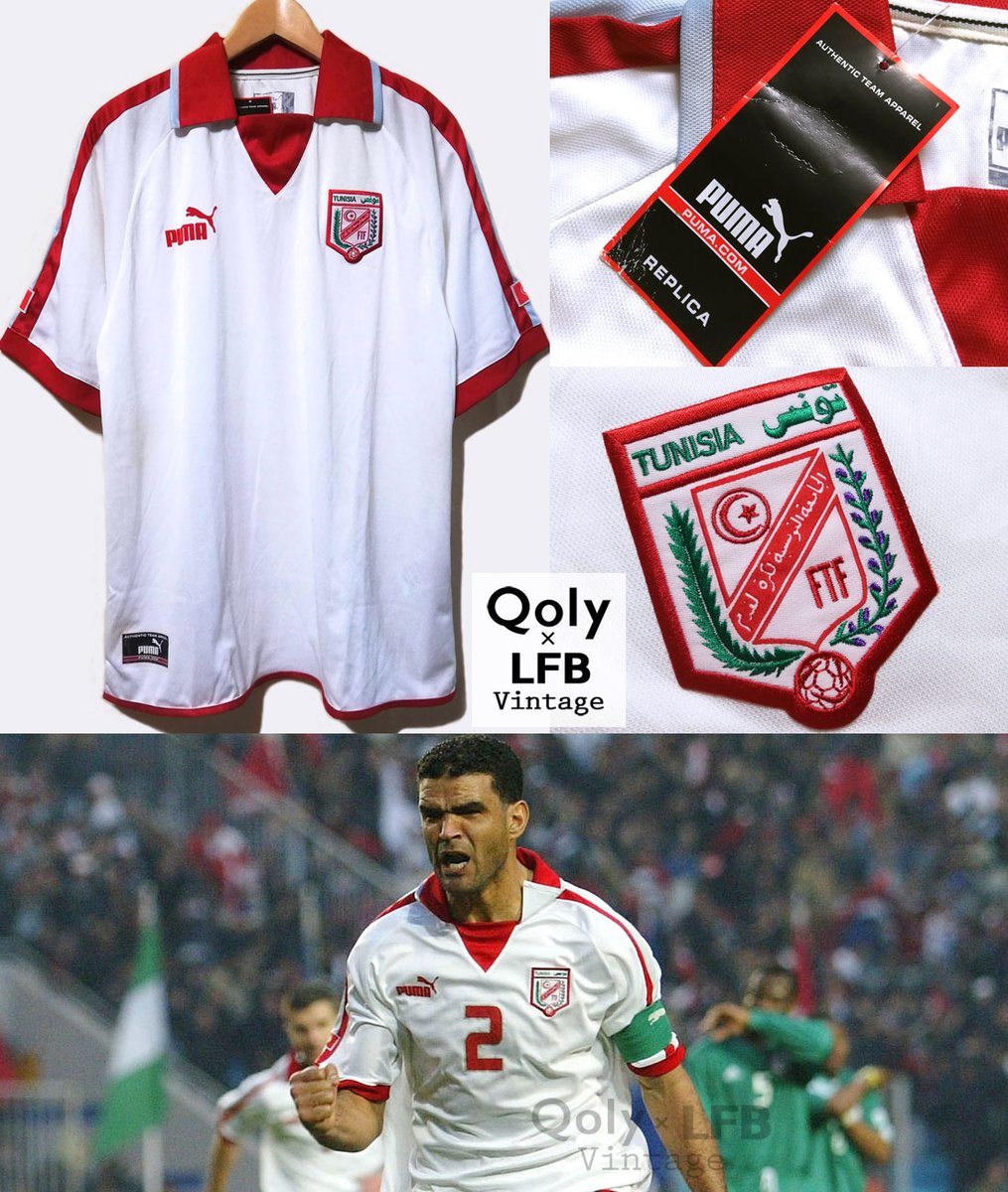 プーマ PUMA 2004年 チュニジア代表 サッカー ユニフォーム 2番 新品】 🇹🇳チュニジア代表 2004 Puma ホーム半袖 ユニフォーム ○優勝