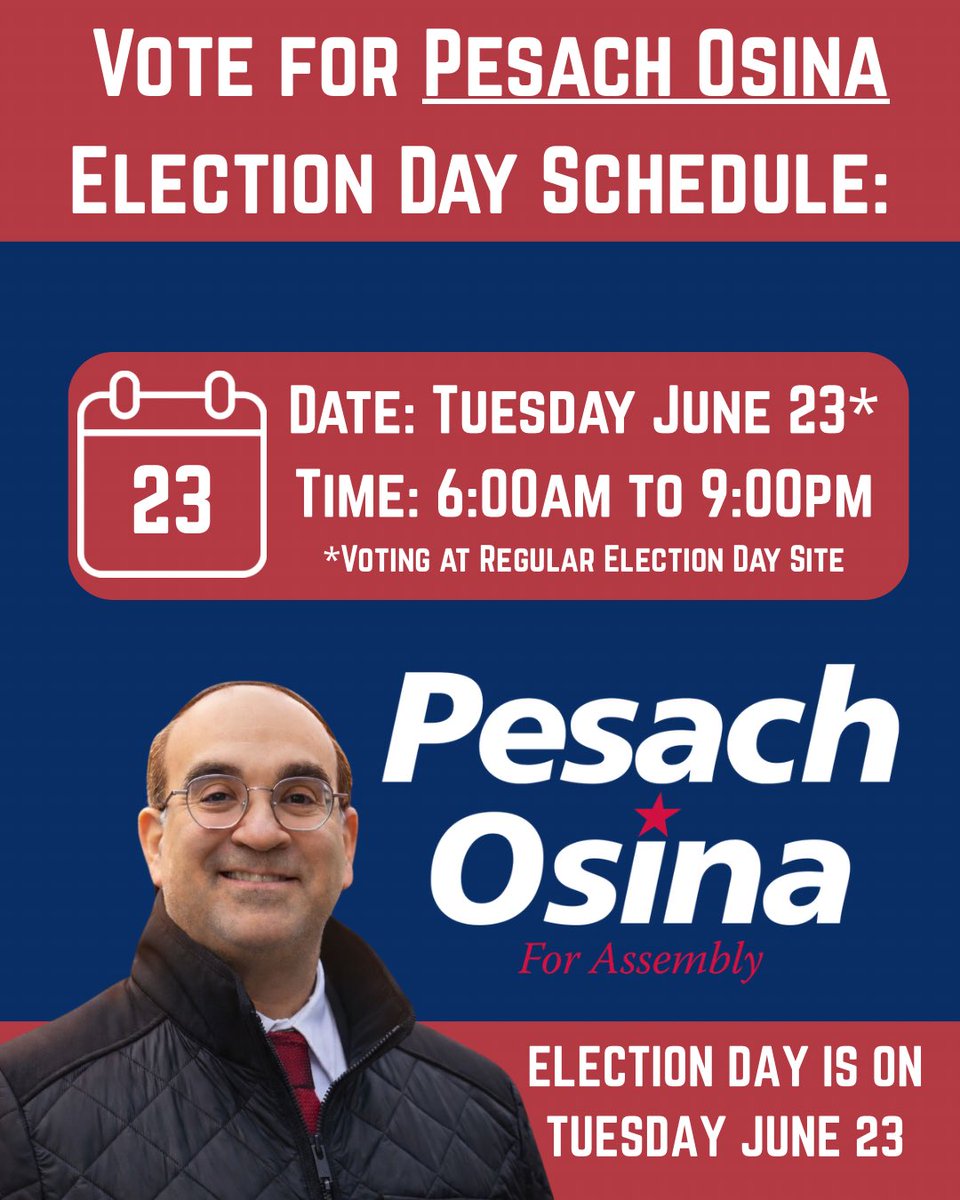 pesachosina's tweet photo. Good morning! Today is Election Day, polls open at 6am and will close at 9pm. Find some time today to get out and vote.  https://t.co/EZPhlN8D79 https://t.co/N0zAAFAGIf
