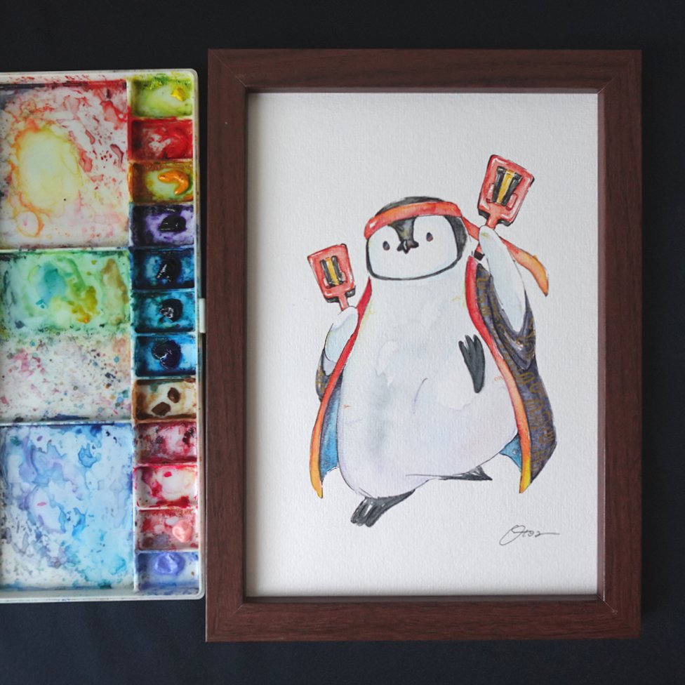 よさこいペンギン🐧 来月の高知個展でお披露目する【高知×ペンギン