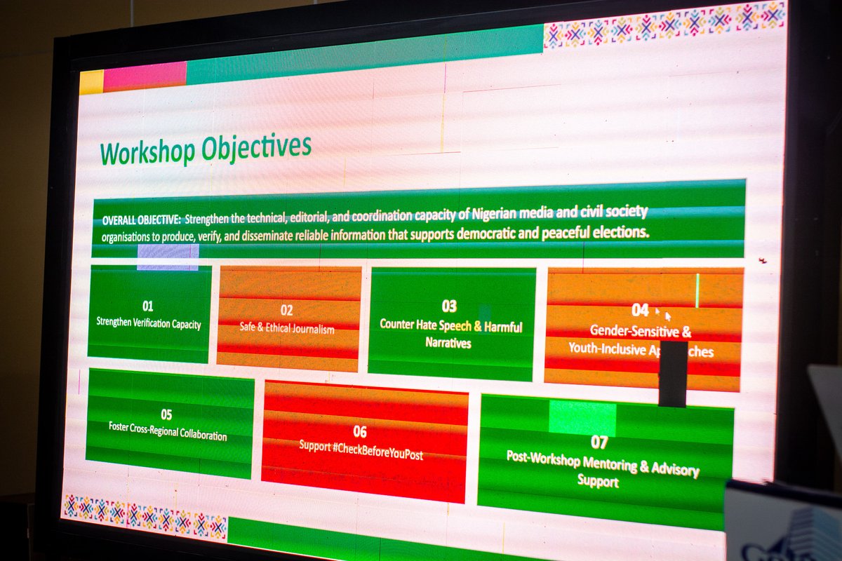 FactC_Africa's tweet photo. This 3-day workshop is organized by the Fundación para la Internacionalización de las Administraciones Públicas (@fiap_es), F.S.P., in collaboration with FactCheckAfrica under the framework of the EU Support to ECOWAS in Peace, Security &amp; Governance (EPSG) Project.
#2027Elections https://t.co/wD9I0Qi7xm