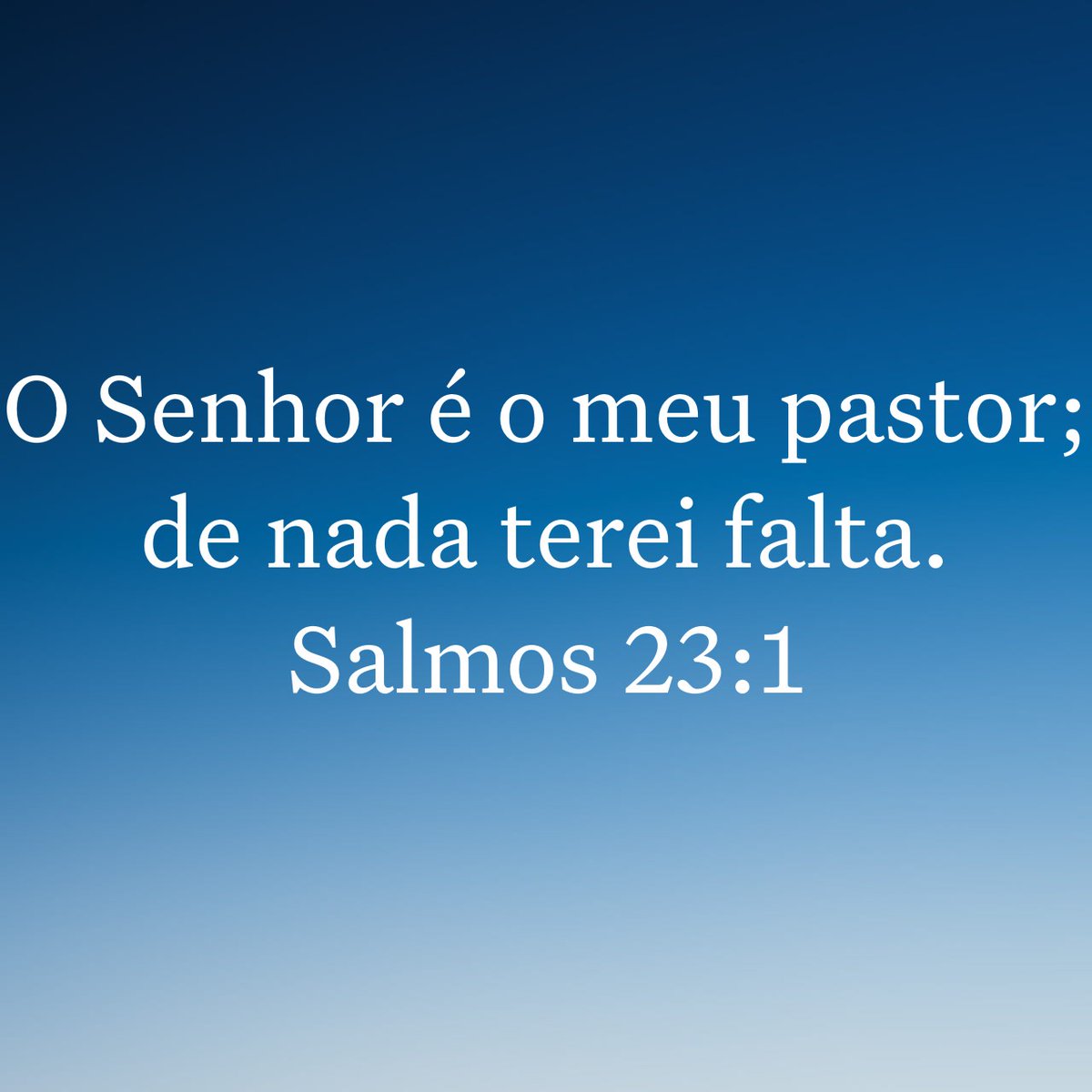 bibliaminuto's tweet photo. O Senhor é o meu pastor; de nada terei falta.
Salmos 23:1 https://t.co/VwuxAdBJGq