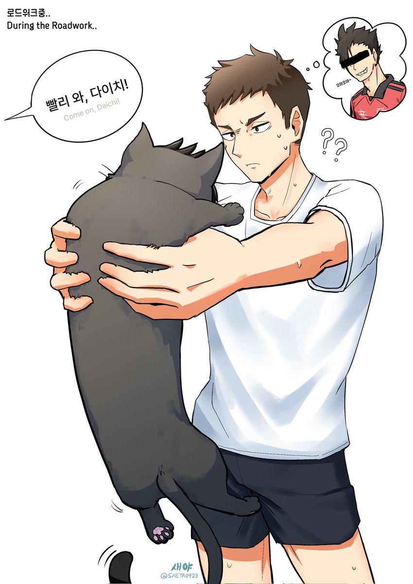 SAEYA0923's tweet photo. #澤村大地 #黒尾鉄朗
누군가를 닮은..고양이? https://t.co/cu4zxq5Wif