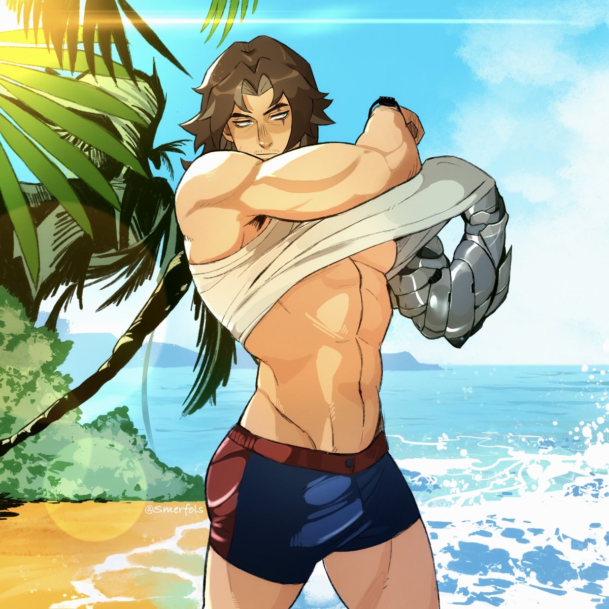 smerfols's tweet photo. SUMMER BUCKY ☀️ (I can draw backgrounds chat, I'm just LAZY) https://t.co/scd1hNY808