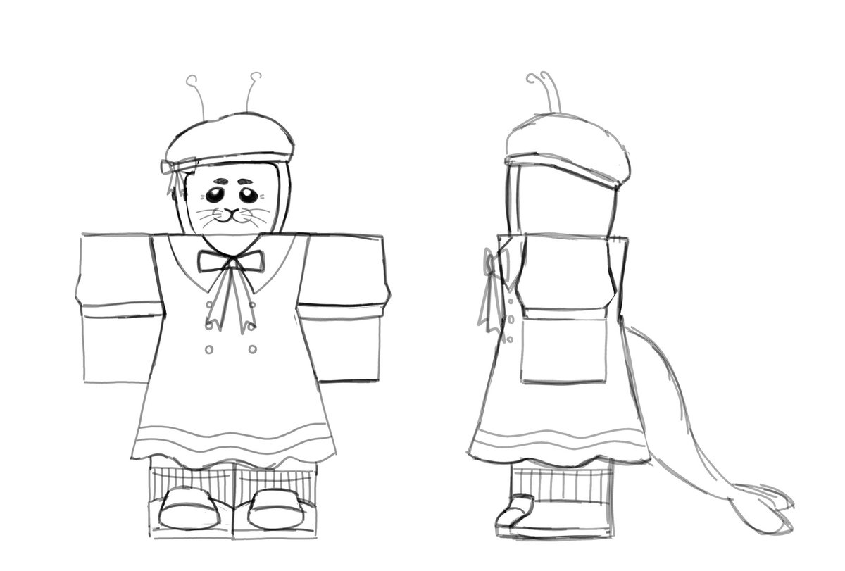 44Snoopy8995's tweet photo. Hello, I am in the process of this design for Veeronica as a seal dressed as a sailor, but honestly I don't know if I should add more things to her design because I feel it looks 'simple' so I'm looking for help to improve it

#Veeronica #Forsakenroblox #conceptart https://t.co/Pp5PWmrB9Y