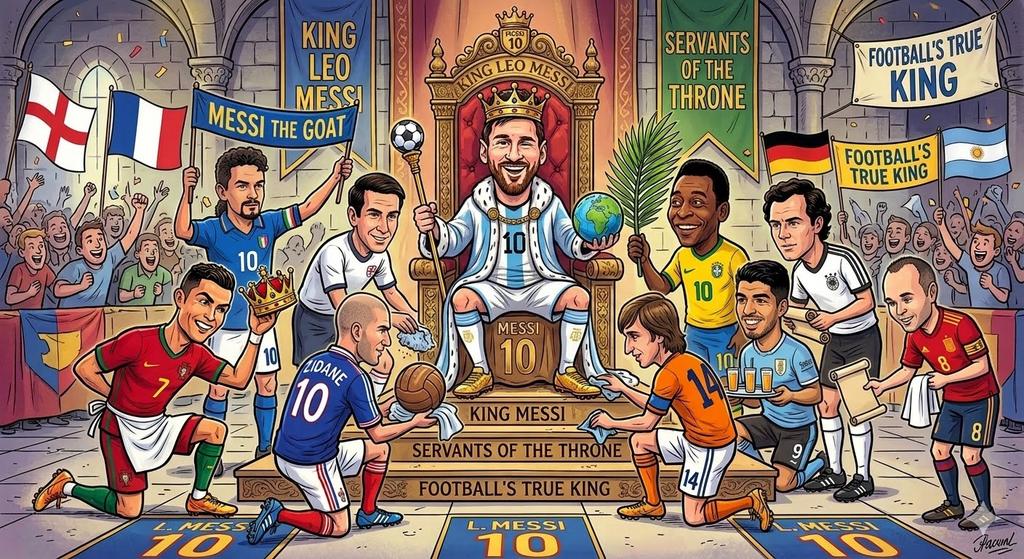 mr_knno's tweet photo. @GWR The ultimate GOAT on his throne, writing football history forever! 🐐👑🇦🇷
#Messi #GOAT #Argentina #Football #LeoMessi #LM10 #WorldCup #FCB #InterMiamiCF #Futbol #Soccer #Messi10 #TheBest #BalonDor #CopaAmerica #LaLiga #KingMessi #Legend #ChampionsLeague #FIFA #Skills #AFA #Leo 😎 https://t.co/BuaTzgv521