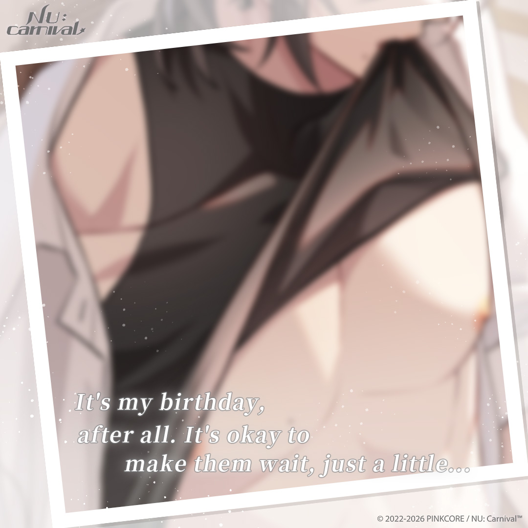 NUCarnivalEn's tweet photo. "It's my birthday, after all. It's okay to make them wait, just a little..."

Tomorrow is Master Rei's birthday 🎉
The ever-engaged Master Rei is making the most of his time, conducting a special experiment before the party even begins?!
Remember to log in to the game and offer Master Rei your earnest wishes ❤️

#NUCarnival #HappyBirthday #Rei #HappyReiDay2026