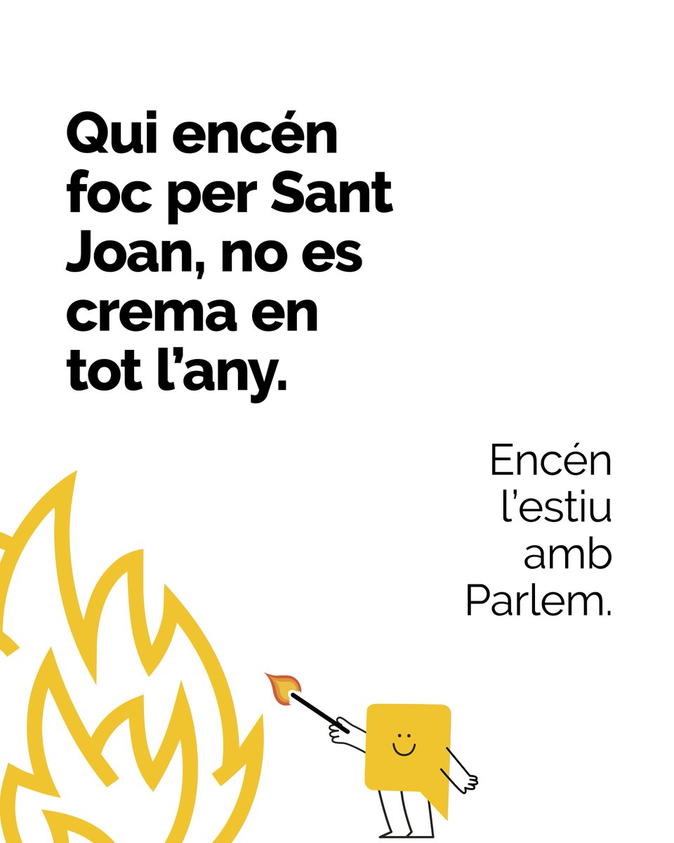 Parlem's tweet photo. Bona revetlla de Sant Joan! Que cremin les preocupacions i s’encengui l’estiu. https://t.co/pZedRvEL51