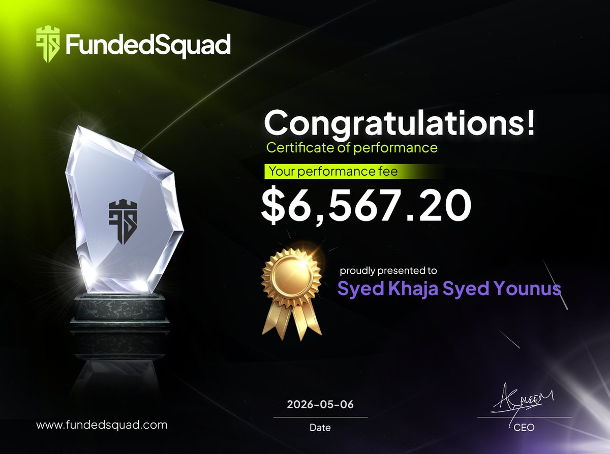fundedsquad's tweet photo. 💰 Huge Congratulations to Syed Khaja Syed Younus! 🎉

He has successfully received an impressive payout of $15,304.24 and has now completed four payouts with us! 🚀

This is proof that consistency pays. The next success story could be yours!

🔥 Our BOGO Offer is LIVE NOW!

Don't miss your chance to grab an account at a massive discount and start your funded trading journey today.
Congratulations once again, Syed! 👏🏆