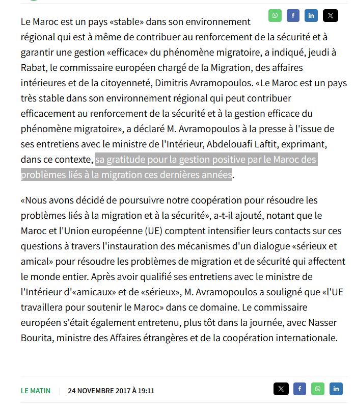 DesdelAtlantico's tweet photo. Bélgica emite una orden de detención contra el ex comisario europeo de Inmigración, Dimitris Avramopoulos, acusado de haberse beneficiado con el escándalo de corrupción 'Qatargate'.
Adivinen a qué país alababa Dimitris por su "lucha" contra la "inmigración"
#Moroccogate https://t.co/aBMrRvJnqz