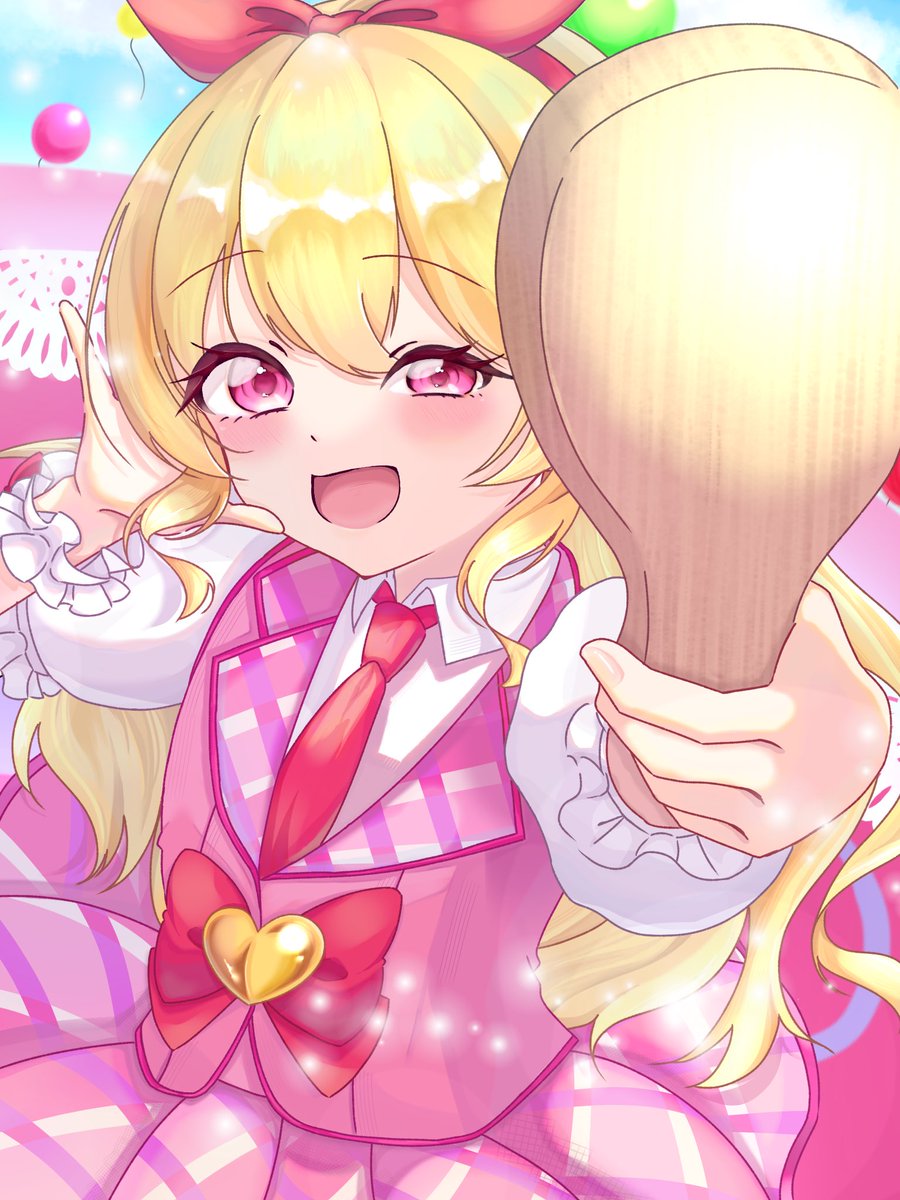 omoti_mt12's tweet photo. おしゃもじをマイクに！！
#アイカツ #星宮いちご #イラスト https://t.co/FUW6MdLKlA