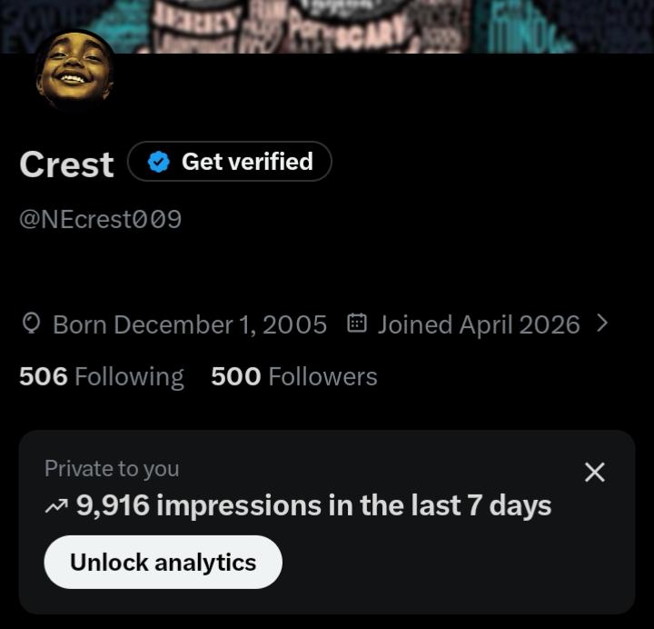 NEcrest009's tweet photo. I thank all my mutuals for getting me to 500 followers, I wouldn't have gotten here without you guys. https://t.co/qrx5FiRhB7