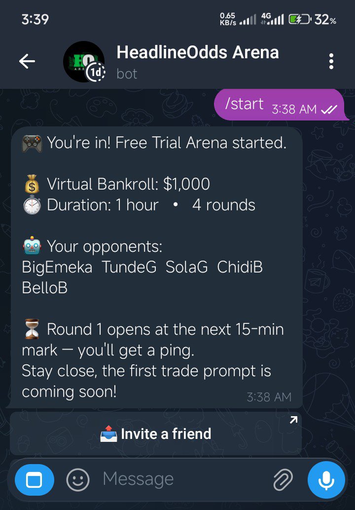 bioduncrypt's tweet photo. You can now create a free trial Arena and trade 15mins BTC rounds against AI Agents to understand how each round works.

250 $HLO points is up for grabs too when you complete the free trial. 

Trade BTC price against friends, win USDC prize pool. 💰

Only on @headlineodds. 💥 https://t.co/spobQSvqr7