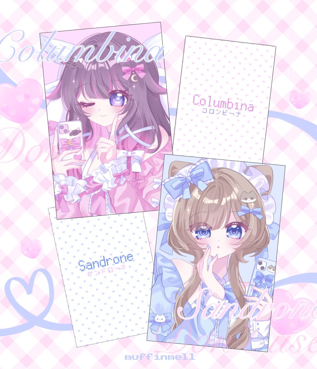 muffinmell's tweet photo. ⋆.𐙚 ̊. Columbina &amp; Sandrone photocard preview 🕊⚙️🎀

#ComicCreative #ComicCreative1 #CC1 https://t.co/yA5BZYpLAG