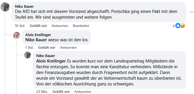 KreuzAcht's tweet photo. Der Parteitag der AfD Bayern hat erste Folgen:
Austritt(e) https://t.co/SMLLaaSP96