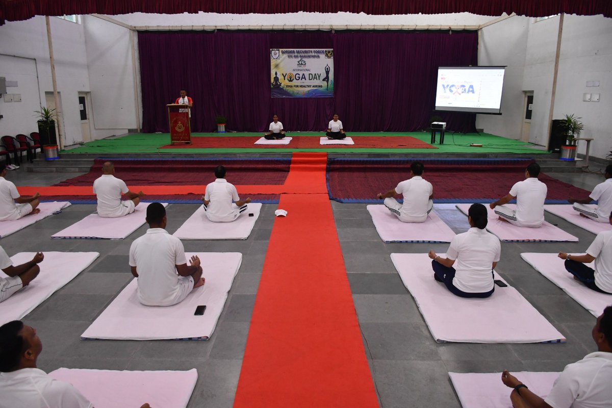 stcbsfnb's tweet photo. STC BSF NB Celebrated #IDY 2026 with Zeal &amp; enthusiasm.
Embracing the theme "Yoga for healthy ageing" on #InternatinalYogaDay2026 ,The event reflected the commitment of BSF personnel towards physical fitness, mental resilience and holistic well being. https://t.co/3X69AoKgB2