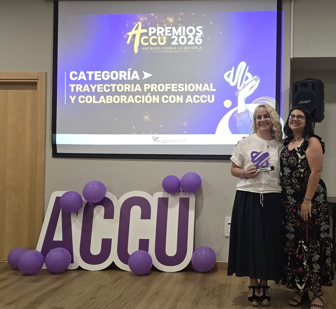 geteccu's tweet photo. Celebramos que @yzabanaa, presidenta de GETECCU, ha recibido el premio a la trayectoria profesional de @ACCU_Espana en el marco del #CongresoACCU2026 

Un reconocimiento más que merecido a una carrera dedicada a la investigación y al compromiso con pacientes con EII 👏👏 https://t.co/OW8TdYJ8EB