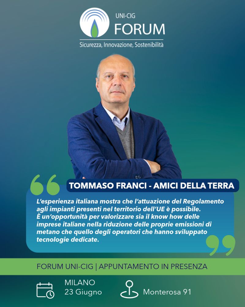 amicidellaterra's tweet photo. Anche quest'anno siamo ospiti al #ForumUNICIG2026. 
Per noi Tommaso Franci interviene sullo stato di attuazione del Regolamento europeo sul #metano #EUMR con un focus sull'Italia, che abbiamo approfondito nel nostro rapporto presentato lo scorso 19 maggio: https://t.co/rEQ0npoC5K https://t.co/Ow5OpWZYCu