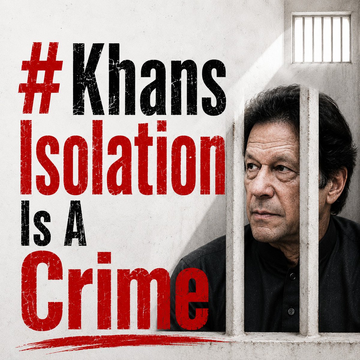 Maz5918's tweet photo. Human rights are universal. Silence enables abuse!

The UN Special Rapporteur on Torture has already raised alarm over reports that former PM Imran Khan has been subjected to prolonged isolation, restricted family access, limited legal contact, and conditions that may violate international human rights standards.

We urge @amnesty @hrw @UNHumanRights @ICRC @RSF_inter @Reuters @AP @AFP @BBCWorld @CNN @SkyNews @guardian @FT @nytimes and all defenders of human rights to investigate and speak out.

No prisoner should be denied dignity, family contact, medical access, or due process.

#KhansIsolationIsACrime