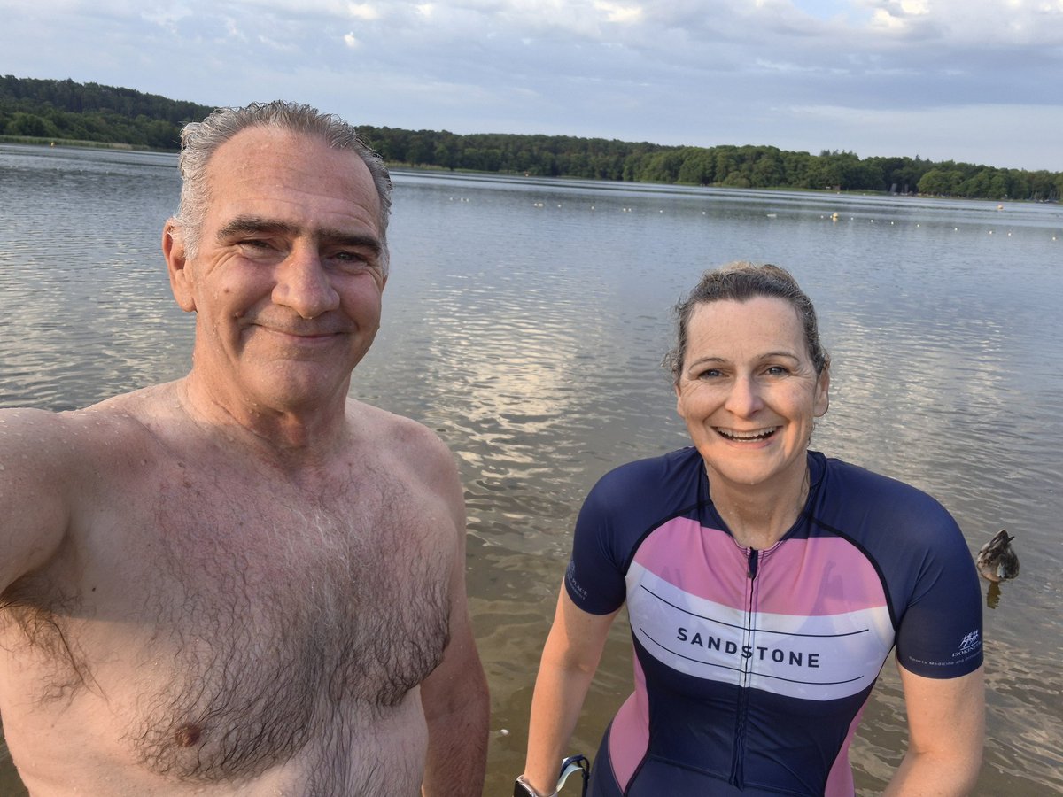 Adam_Tri_hard's tweet photo. Continued triathlon training with lil sister, perfect way to start the day, breakfast for birdies amd a quick swim round the lake https://t.co/93YnPGagY9