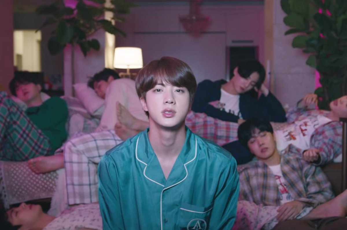 koostrous's tweet photo. just a reminder that jungkook directed the ‘life goes on’ mv the title track of BE which was supposed to be their last album before enlistment and put jin in the center throughout the whole mv and even pulled him into his arms 😭 https://t.co/clmpWzKOVR