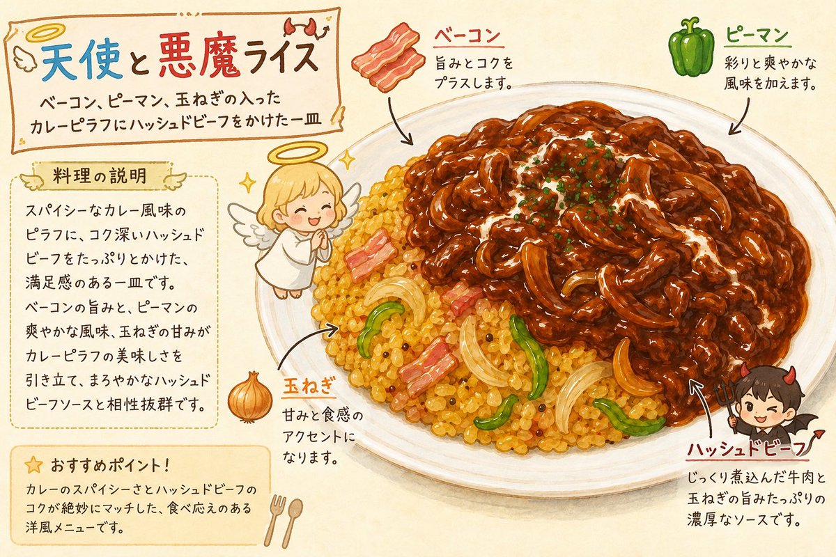 mama_limit's tweet photo. 今週末の金、土、日曜日『天使と悪魔イベント』のイベントメニューになります❣️
他では食べれないメニューっとなっているので是非食べてみてください✨️ https://t.co/xz2LZDco7e