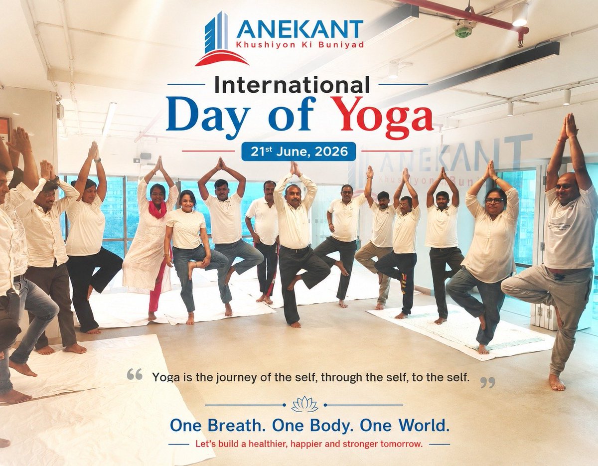 jgdchandan's tweet photo. Successfully organized and conducted a Yoga session at our office premises on the occasion of International Day of Yoga. 

I extend my gratitude to my colleagues at Anekant group for their active participation🧎🧘‍♀️🧘🤸‍♀️
@moayush @narendramodi @SuvenduWB @mpprataprao #yogadiwas2026 https://t.co/gIkahjUBC6
