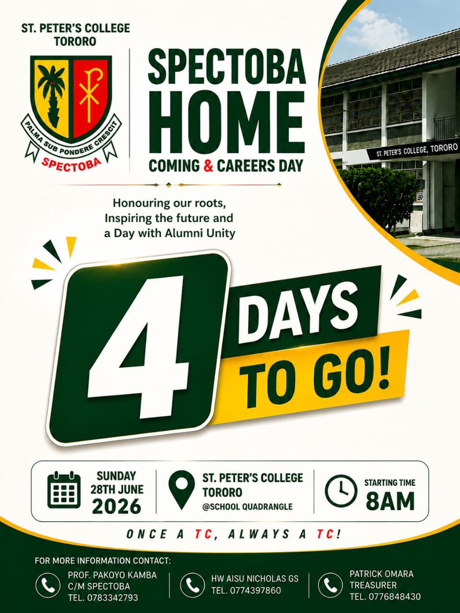 SpectobaOffical's tweet photo. A T.c Oyeeeeeeeee!!!
A Homecoming Oyeeeeeeeee 
##HomeComing2026 #StPetersDay2026 #PalmaSubPondereCrescit @jorumm826 @davidomollo619 @amikevin @JacobOkia @MainestLuo1 @IsaacLaago @emmanuel_musani @MosesOp27351008 @xander_ochieng @bobmayeku @magombe_joshua @Jadwong https://t.co/tgNoPfFbVW