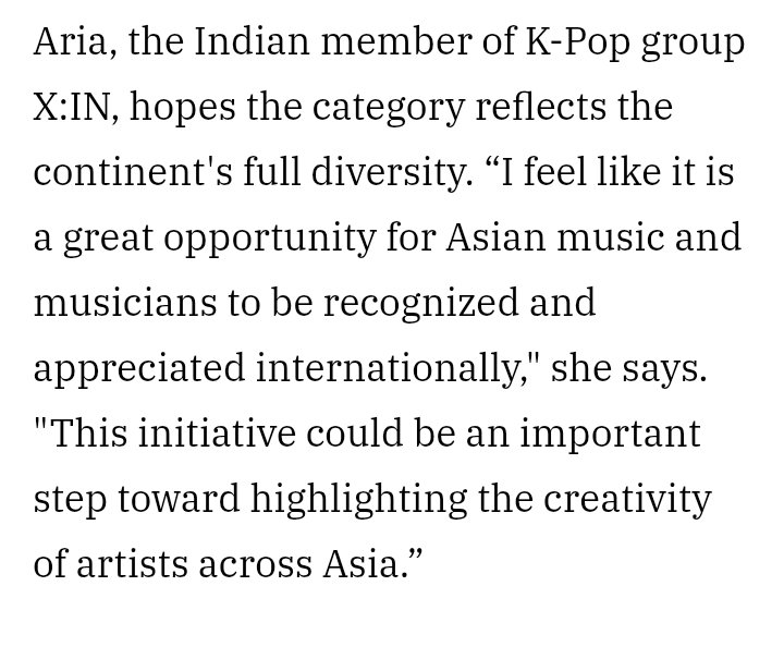 xinnews_'s tweet photo. [ℹ️] Information #Aria

— Aria's interview on Grammy's new <Best Asian Pop Performance> with Variety India.

🔗:https://t.co/2HjysbZPgD

#XIN #ARIA https://t.co/12kzzPddR7