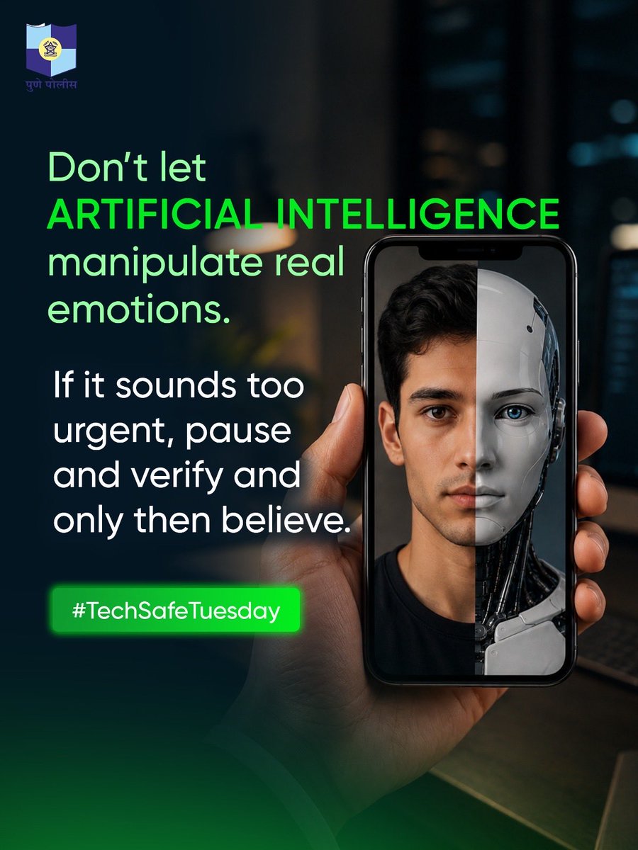 PuneCityPolice's tweet photo. Trust your instincts. Verify the source.
Before you react emotionally, respond intelligently.
#TechSafeTuesday https://t.co/WU0X35ADS1