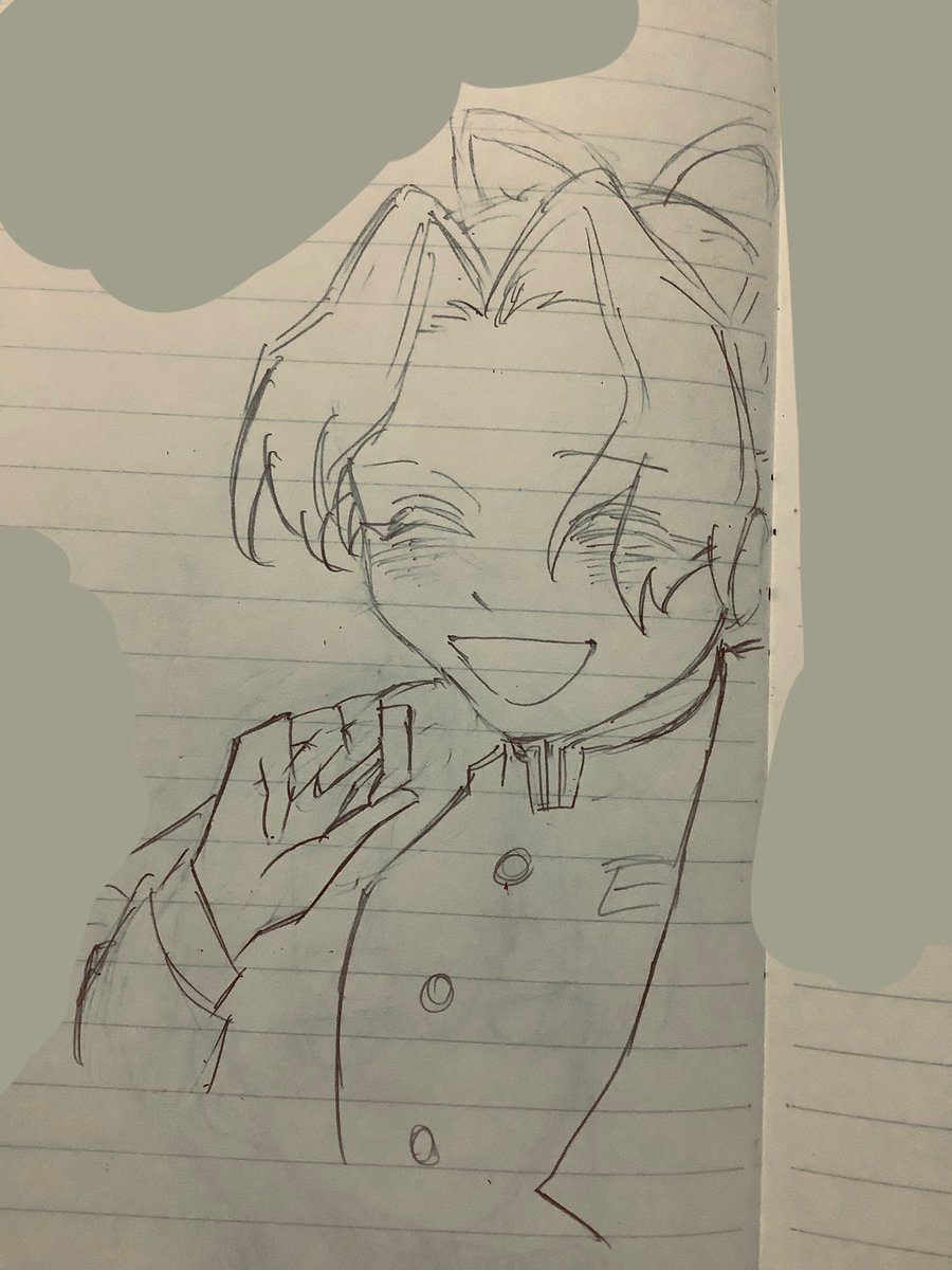 was0419's tweet photo. 腕で隠しながら描いた落書き✏️ https://t.co/OBhHPqi7vz