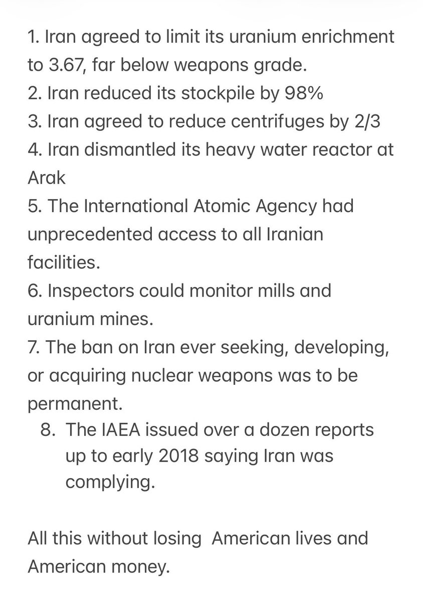 btrekman1's tweet photo. @AP We already had a much better deal under Obama and we did not have to spend over $40 billion to fight a war and not one American died. Here is just a few things Obama accomplished. 👇👇👇 https://t.co/h8V7IQOyAz