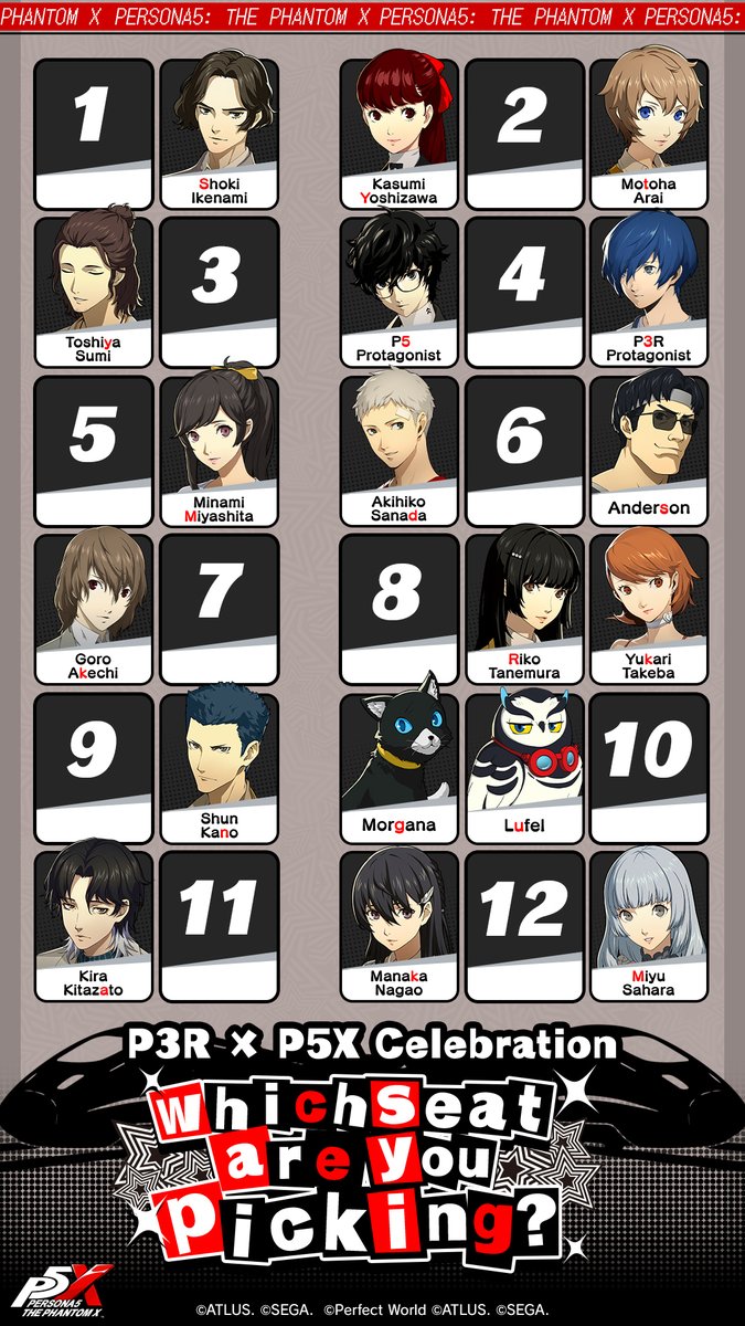 P5XOfficialWest's tweet photo. ╭━━━━━━━━━━━━━╮
         Where are you sitting?
╰━━━━━━ｖ━━━━━━╯

Which seat number would you pick?
Tell us in the replies! 👇

#P5XEN #P3R #P5R #P5Xfaithful https://t.co/HOH9bBh0y1