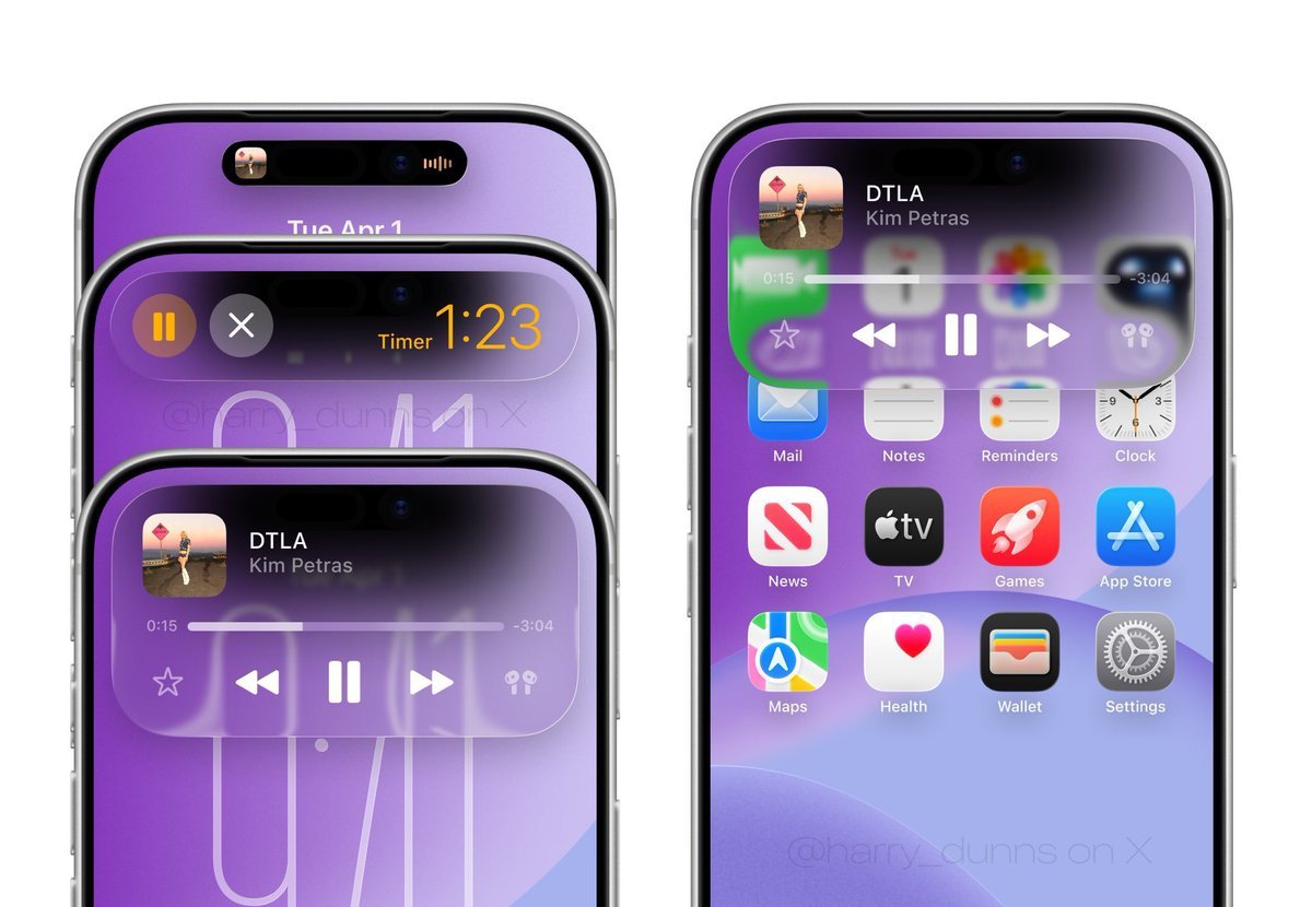 The1Ui's tweet photo. Apple, why aren't you making this UI consistent with other Dynamic Island activities? 😭😭 https://t.co/dGDWoZaiCM