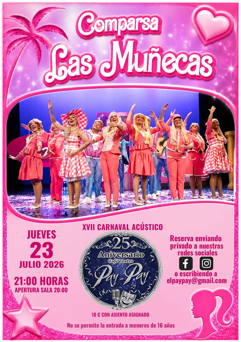 venenodelrincon's tweet photo. 🗓️Jueves 23 de julio
🕒A las 21:00 

¡Tenemos una cita en el @paypay!

Llevamos unas semanas ensayando para que paséis una noche de verano muy especial, un poquito de antología nuestra y de nuestros autores e invitad@s especiales que nos acompañarán
💞💞💞💞💞💞 https://t.co/sJMZp23QBi