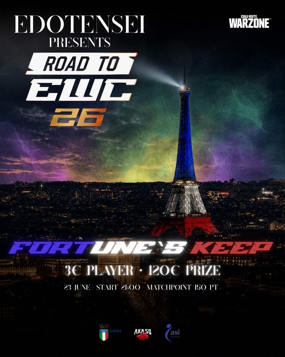Pinom9ve's tweet photo. 🏆 AKAsq Road to EWC
🎮 | Trios Fortune’s Keep
🗓️ | Tuesday 23 9:00 CET
🕹️ | Matchpoint 150 pt. 
💰 | 3€ per player 120€ Prize
WRITE BELOW FOR SPOT https://t.co/ypq7I9oF2Z