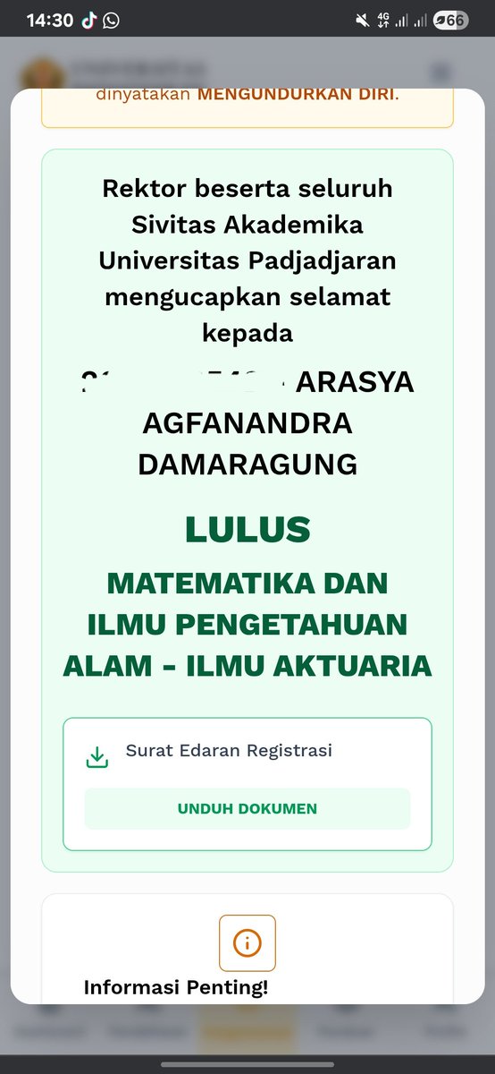 televangelines's tweet photo. Congrats buat siapapun itu yang jadi CPT aktuaria unpad🥳 https://t.co/Yubzax3HJq