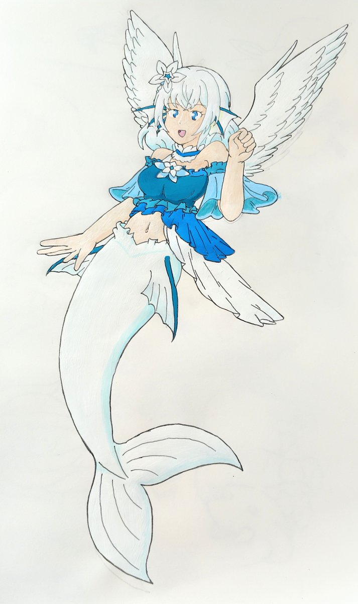 ゆきの(@YukinoMermaid)🧜‍♀️さんのオリジナル人魚をエンジェル